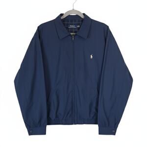 Polo Ralph Lauren Bi-Swing Windbreaker Jacket Navy Blue 3XB Big Tall Harrington